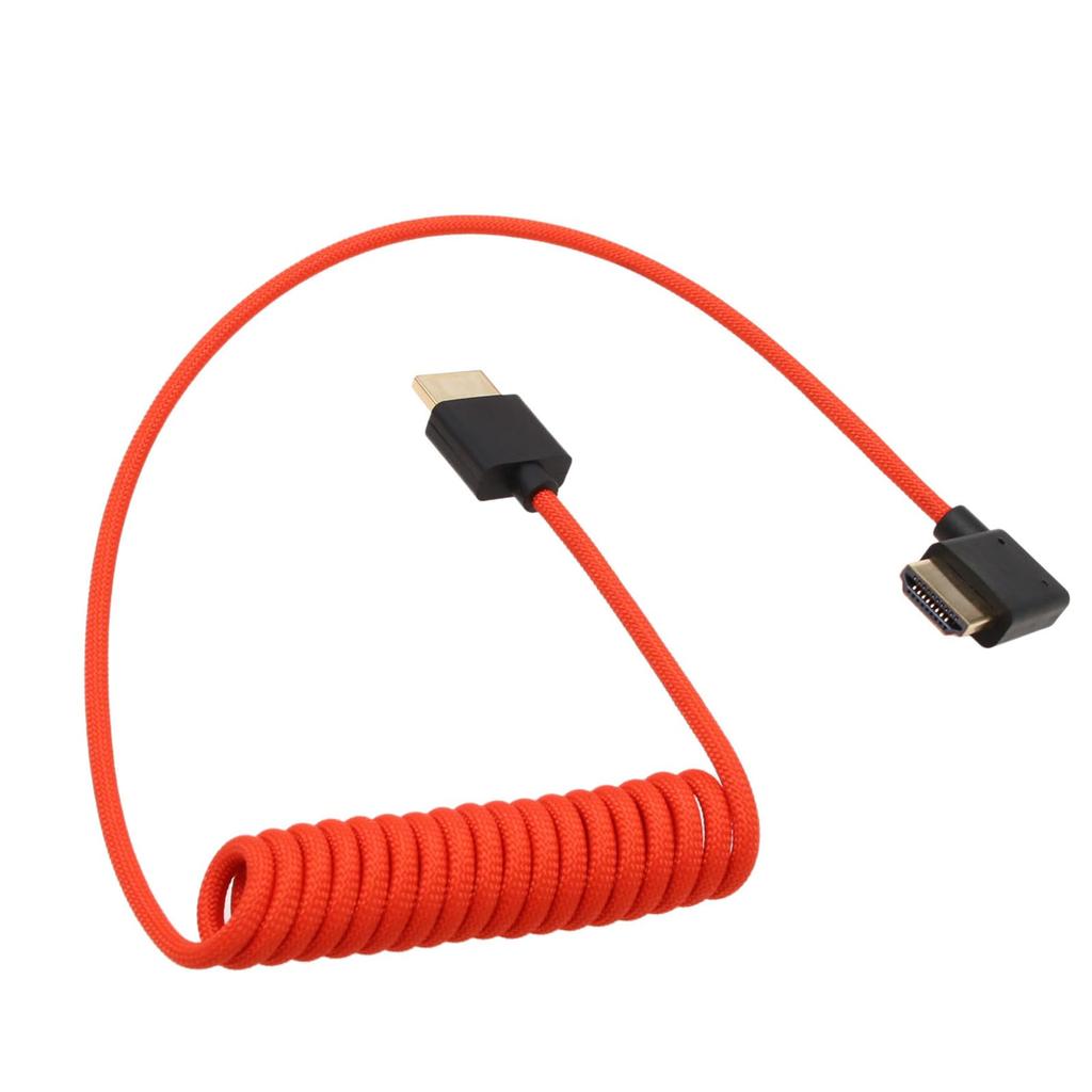 HangTon HDMI 8K 4K 60p Cable for Cine Sony Canon Right Type HDMI Braided 50cm ATOMOS, Shinobi, Portkeys, SmallHD, 5, 7, Hollyland, Mars, A9, A1,