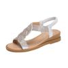 2024 Summer New Designer Platform Sandals Women Fashion Casual Roman Shoes Female Solid Color Crystal Sandalias Mujer