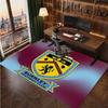 Burnley Football Print Crystal Velvet Rug, Comfortable Water Absorbent Non Slip Indoor Floor Carpet