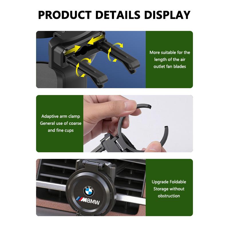 Car Cup Holder Air Vent Drink Bottle Holder Ashtray Mount Stand For BMW M3 M5 X3 E93 F10 F20 F30 F40 F15 F25 F26 F31 F49 F86 DNPQY1