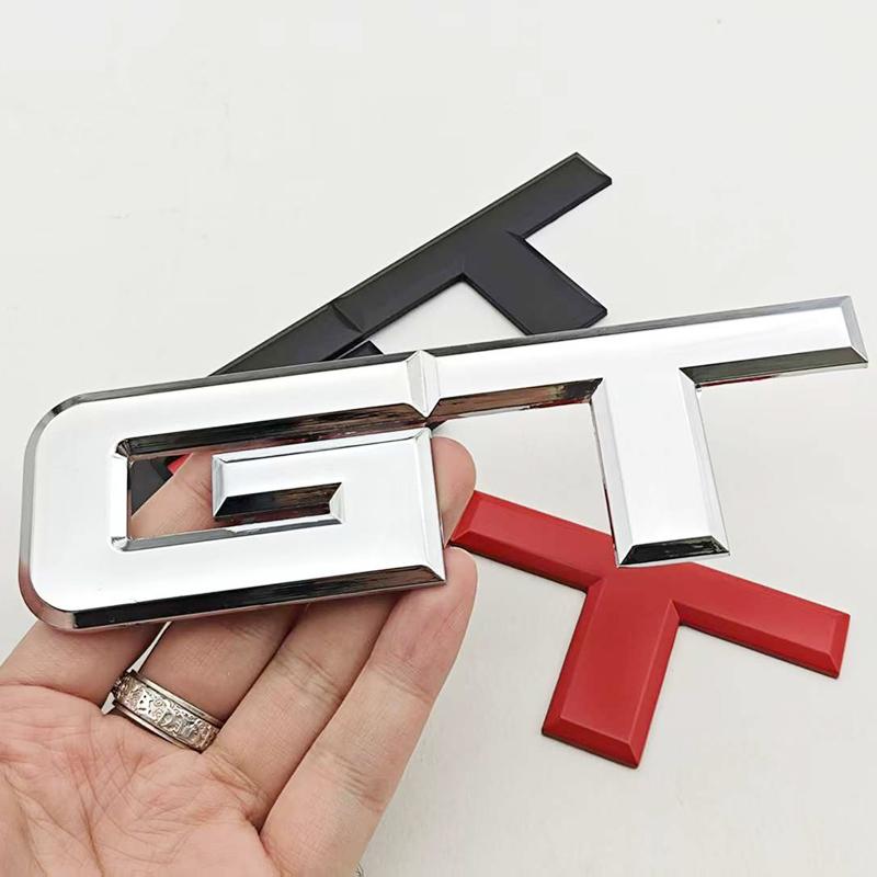 ISPN4 3D Metal Car Styling Logo GT Badge Rear Trunk Sticker Front Grille Emblem Decals For FORD Mustang GT Auto Accessories
