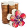10/20pcs Wooden Flowers Discs DIY Handmade Craft Unfinished Blank Wood Ornament Kids Birthday Party Gift Wedding Decoration