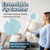 5Pcs Retractable Palm Shaped Fly Swatter Durable Extendable Bug Swatter  Kitchen Use