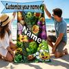 Custom Name Personalized Plants vs. Zombies Print Beach Towel, for Trip Camping Beach Party Home Decor, Birthday Gift for Family & Friends