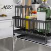 Soap And Knife Holder Sink Caddy Organizer with Drain Tray, Durable Carbon Steel Sponge Holder, Space Saving Rack Detachable for Dishwashing Brushes
