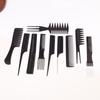 Набор из 10 черных расчесок для волос, расческа для укладки, термостойкая расческа для хвостика, аксессуары для стилиста, специально для париков из натуральных волос