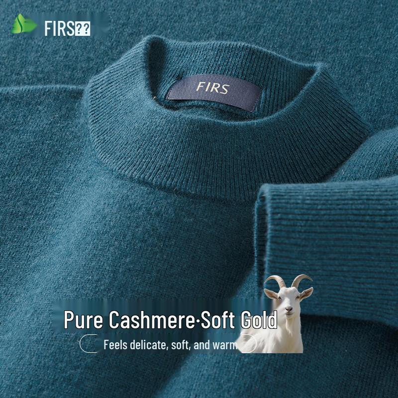 Shanshan Men's Pure Cashmere Half-Turtleneck Sweater