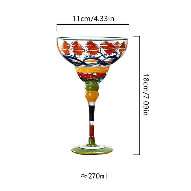 Ручная работа, красочные бокалы для маргариты, изысканная бессвинцовая коктейльная посуда для свадебной вечеринки, уникальный кубок для напитков