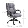 Office Chair, Ergonomic Executive Chair up to 220 kg, Padded Desk Chair with Armrest, Wide Seat, Height-Adjustable Swivel Chair with Rocking Function