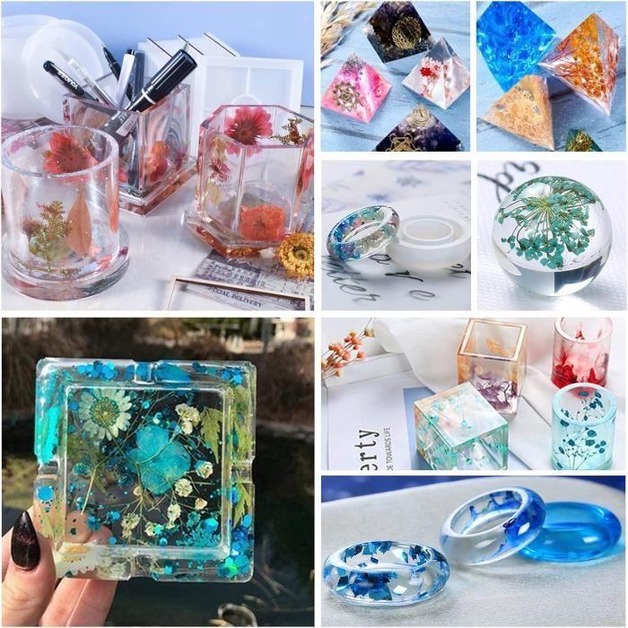 Kit de moulage en résine époxy - jotol - 132pcs - moules en silicone - bijoux - accessoires diy