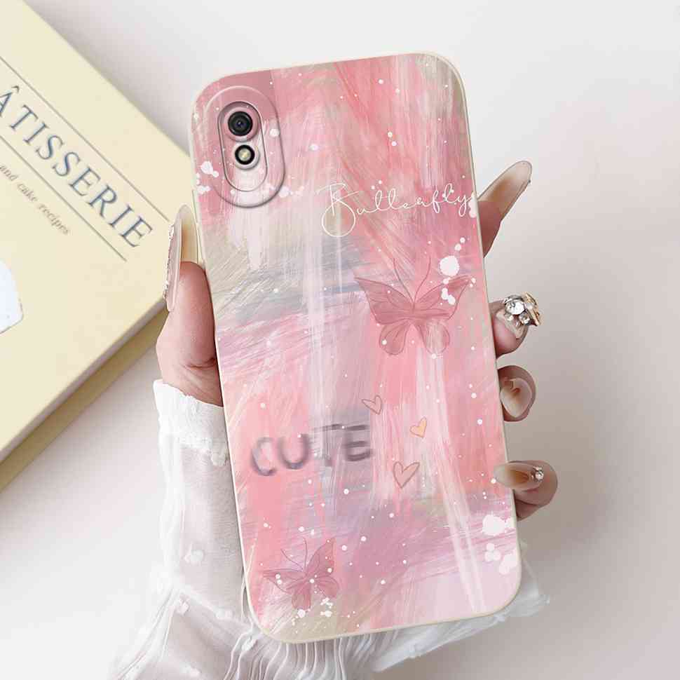 New For Redmi 9A M2006C3LG Case Fashion Girl Bow Rose Soft Silicone Cover For Xiaomi Redmi 9AT 9 A 6.53" Shockproof Phone Casing
