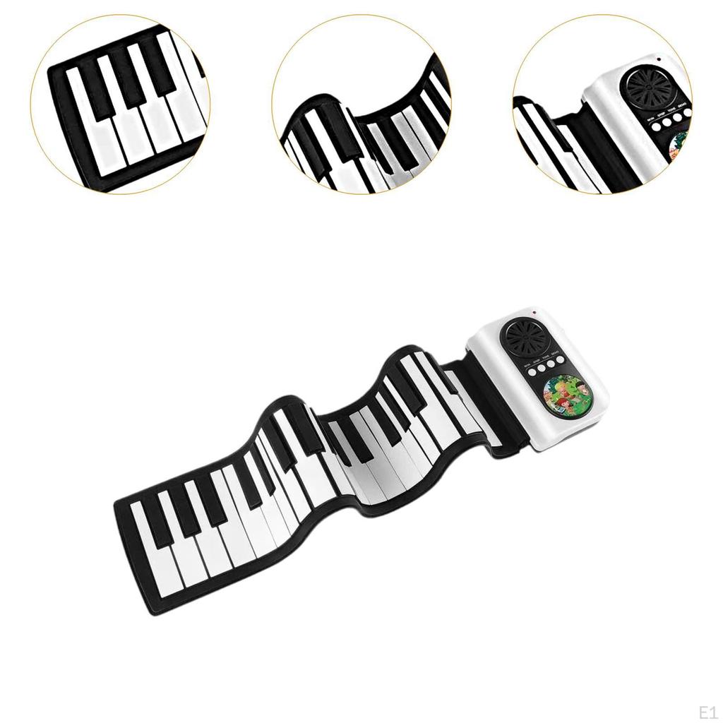 Flexible Roll-up Electronic Piano Foldable Children's Hand-held Keyboard Music Holiday Gift