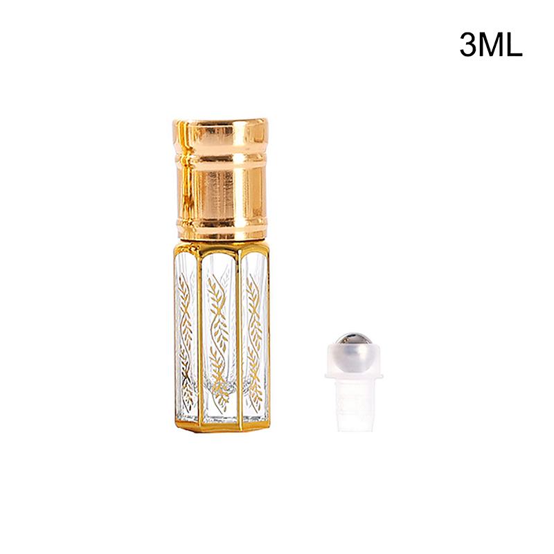 Luxury Essential Oil Roller Glass Bottle Refillable Perfume Bottle Glass Roll-On Essential Oil Bottle Cosmetics Container