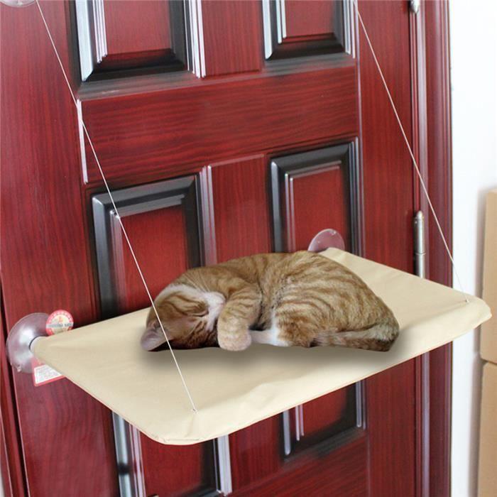 Hamac pour Chat - WAL - Démontable - Lavable - Beige - 55x35cm