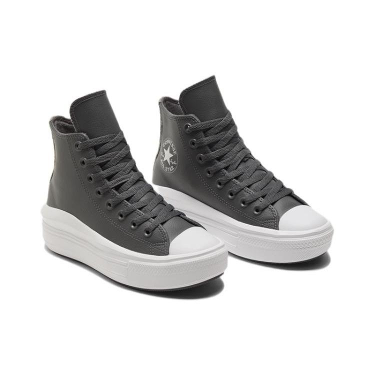 Converse Womens All Star Move High 'Iron Grey' (women's sizes) Iron Grey / Iron Grey / White Skateboard Shoes A01344C