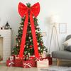 Extra Large Christmas Tree Topper Bows 70.9" X 24" Giant Bow Ribbon Tie for Tree Wreath Birthday Wedding Engagement