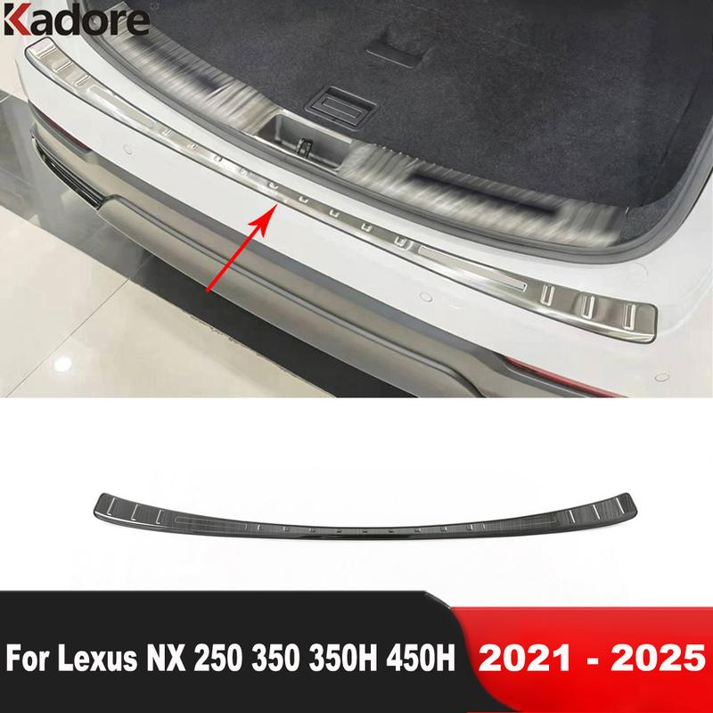For Lexus NX 250 350 350H 450H -2024 2025 Steel Car Rear Trunk Bumper Cover Trim Tailgate Door Sill Plate Guard Accessories