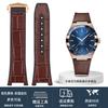 ONEДля часов Omega Constellation Manhattan Series Ремешок для часов Коровья кожа Крокодиловый узор Силиконовая резина Снизу Часовой ремешок Observatory MN