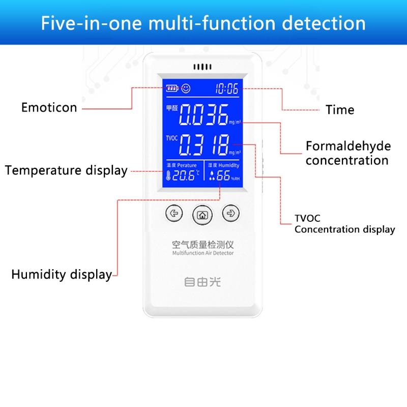 Отличный детектор-монитор качества воздуха для TVOC HCHO Детектор формальдегида Реальная запись данных в реальном времени