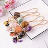 Irregular Crystal Stone Hanging Ornament Mysterious Raw Stone Pendant  Car Decor