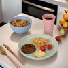 3 шт./набор Посуда Цветной Улучшенный ПП Тарелка, Миска и Чашка Набор для Домашнего Использования Подходит для Семейных Посиделок, Отелей