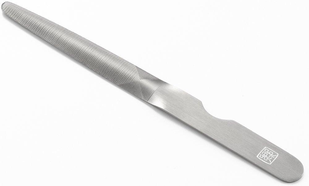 Yoshikawa Gougi YJ2121 Stainless Steel Nail File Curved Smooth Grinding with Case Made in Japan Manicure Pedicure Care Tool