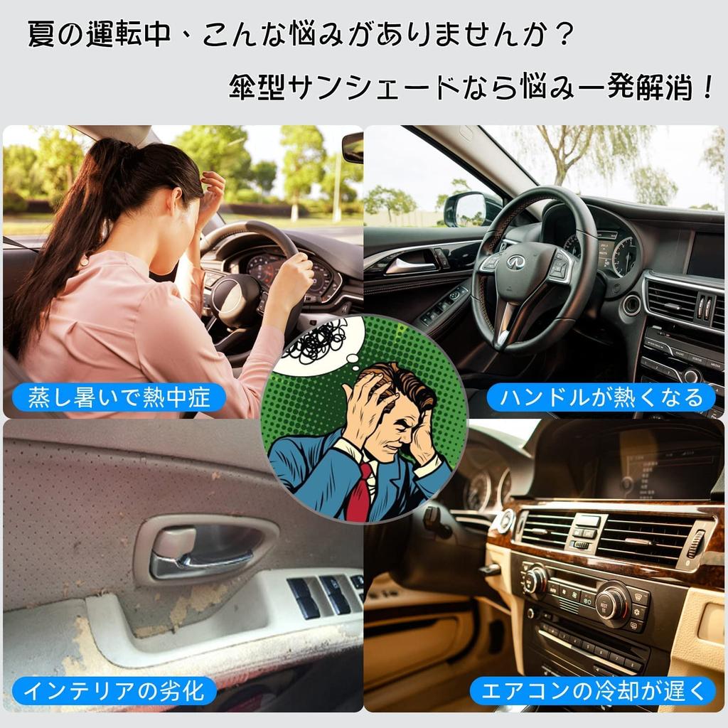 Sunshade for Car Windscreen, Titanium Insulation Material, UV/Heat Protection, Easy Installation, Light Blocking, Privacy