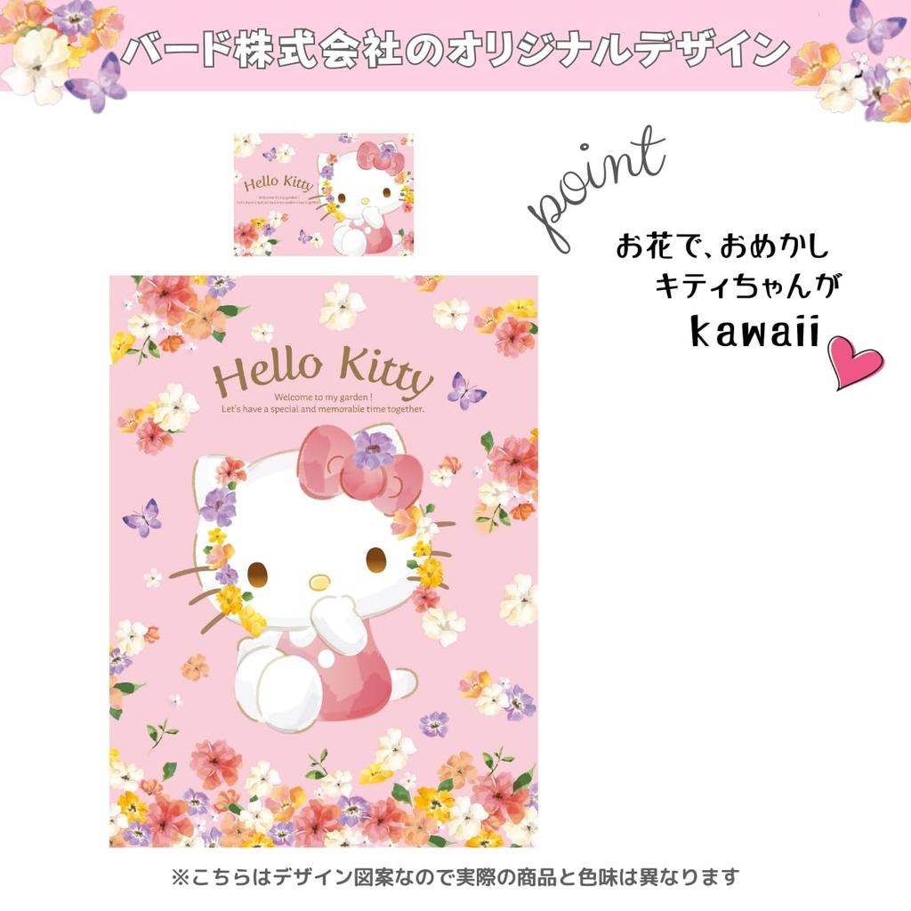 Sanrio Hello Kitty Пододеяльник из 3 предметов Одинарный Котенок HelloKitty Цветочный Узор Персонаж Котенок SS-21-201-56