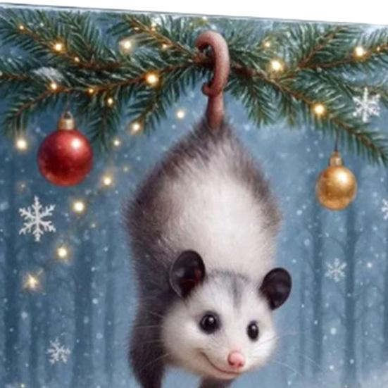 Календарь ожидания Рождества Опоссум 24 дня радости Акриловое украшение для декора елки Праздничный обратный отсчет