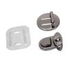 10 комплектов застежек-защелок Tuck Lock, серебристо-черного цвета, шириной 25 мм, с замком-утиным язычком и базовой пластиной 30x39 мм для