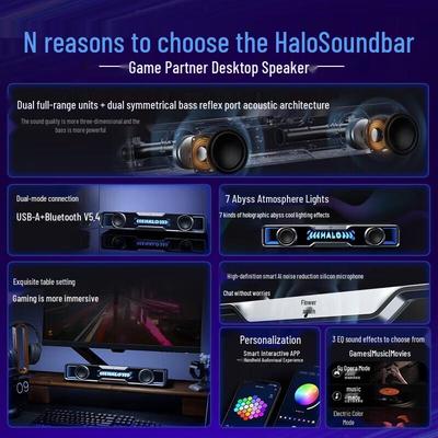 Edifier Игровой настольный саундбар Halo Max, штекер CN (адаптер в комплекте)