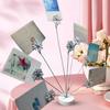 Snowflake Photo Tree Holder Clip for Memo Paper Note Photo Display 8 Branches Tree Card Holder Metal Picture Frame Stand for Home Office Desk Decor