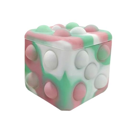 Игрушка для снятия стресса Макарон Градиентный Цвет Пищевой Силикон Пузырьковый Поппер Развитие Координации Рук и Глаз 3D Куб Сенсорный Фиджет