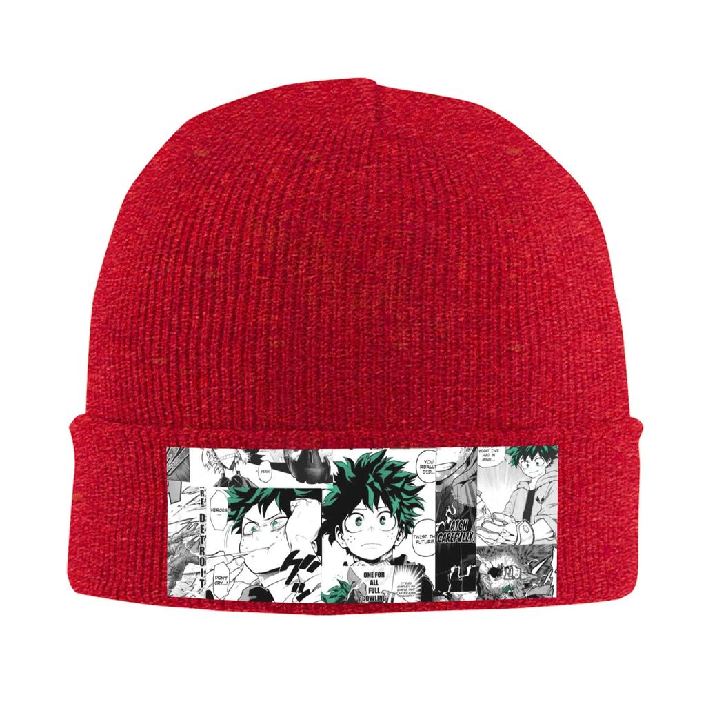 My Hero Academia Deku Unisexga Collage Warm Knitted Cap Winter Knit Bonnet Hat Skullies Beanies Hip Hop Caps for Unisex