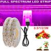 5M 2835 SMD LED Grow Light Full Spectrum USB Grow Light Strip Phyto Lamps Plant Growth Light for Plants Greenhouse Hydroponic Growing