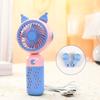 Мультяшный мини-ручной вентилятор с подсветкой, USB-зарядка, долговечный, портативный, дорожный, небольшой вращающийся вентилятор