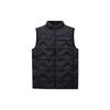 Training Series Solid Color Zip Stand Collar Sleeveless Down Vest Men Vests Basic-Black 152347905-2