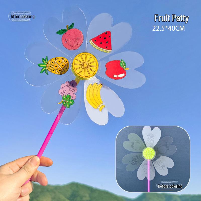 Большая прозрачная вращающаяся ветряная мельница из ПВХ - своими руками для детей, украшение на открытом воздухе