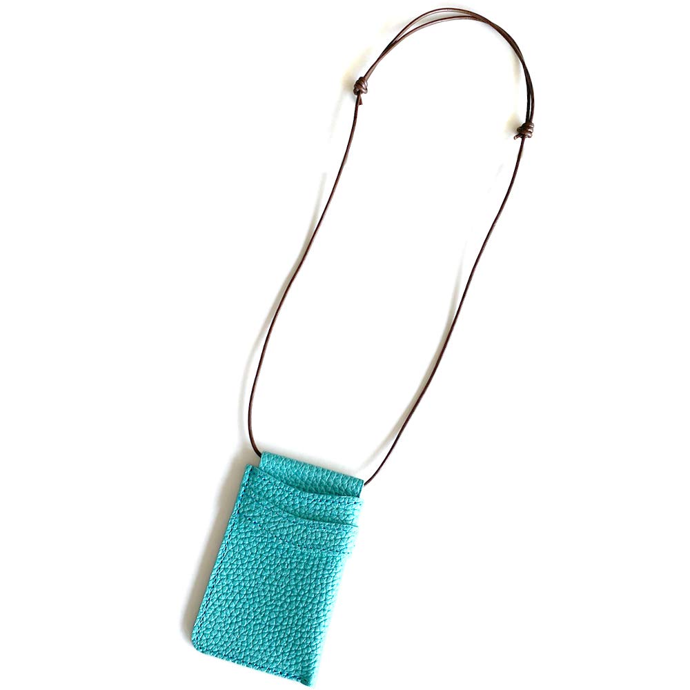 ID Card Holder Genuine Leather Neck Strap Commuter Pass Case Card Case Glasses Holder Pen Strap Shrink Embossed Leather Made In Japan Stylish Bb014