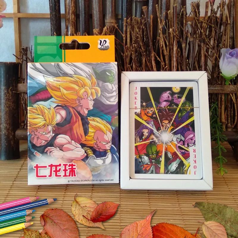 54 шт. Карты Аниме Dragon Ball Z Покер Игрушка Косплей Сон Гоку Настольная Игра Карты Коллекционная Коробка в Твердом Переплете