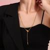 Stainless Steel Snake Head Necklace: European & American Cold Style, Long-lasting Sweater Chain for Women