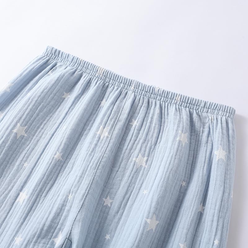 Пижама Yume из двойной марли Детская домашняя одежда Детская пижама с длинным рукавом Хлопковая пижама из зефирного хлопка Ночная одежда для братьев и сестер Парная Полностью расстегивающаяся