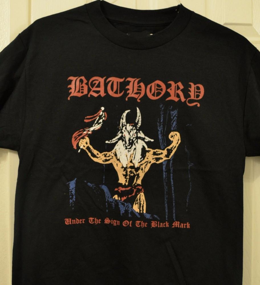 BATHORY Под Знаком Черной Метки Футболка Хлопок Черный Мужская S до 5XL Унисекс Футболка