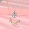 Collier creux trèfle à quatre feuilles, collier pendentif convertible en forme de coeur et trèfle à quatre feuilles, un orneme[484]