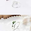 Adjustable Leaf Opening Ring Oil Drop Women's Ring Fashion Enamel Leaf Ring  Gifts