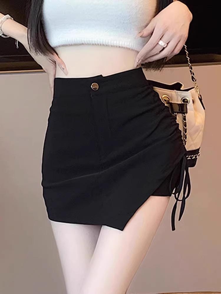 Women’s Spring 2024 Fashion: Korean A-Line Skirt with Drawstring Waist