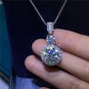 Новый 10-каратный настоящий кулон из муассанита, ожерелье для женщин, высший класс, 100% стерлинговое серебро 925 пробы, свадебные украшения