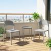 Set of 4 Garden Chairs, Stackable, PP Structure Suitable for All Seasons