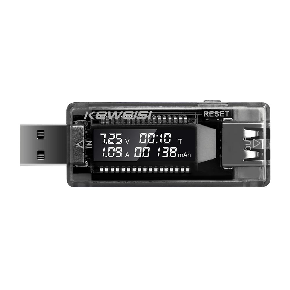 QC2.0 3.0 4-30v Electrical Power USB Capacity Voltage Tester Current Meter Monitor Voltmeter Ammeter