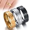 Trendy Unisex Men Ring Roman Numeral Stainless Steel Gifts Women Fashion Band Cool Number Wedding Jewelry Simple Black Punk